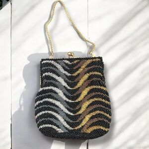 Vintage Multicolor Beaded Clutch Fairycore y2k art deco